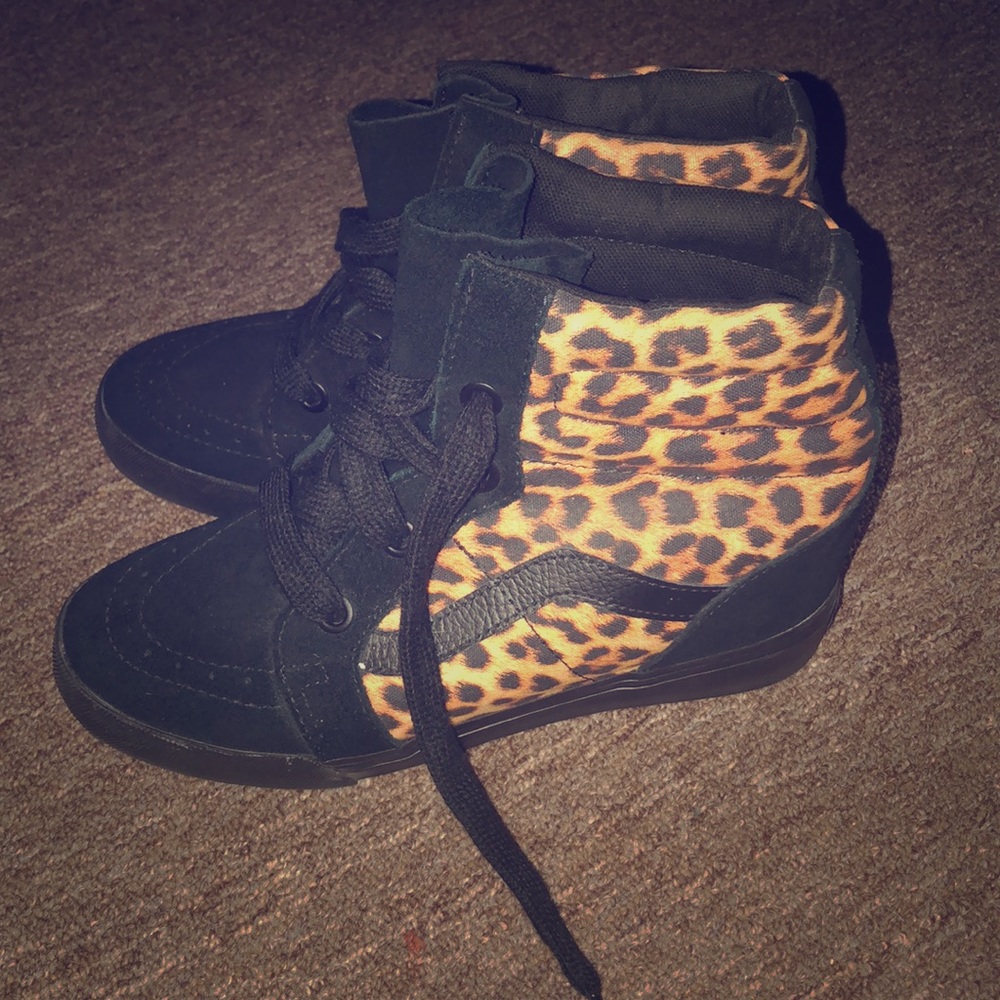 Vans Leopard Print Wedges (Women’s 8, Men’s 6.5)